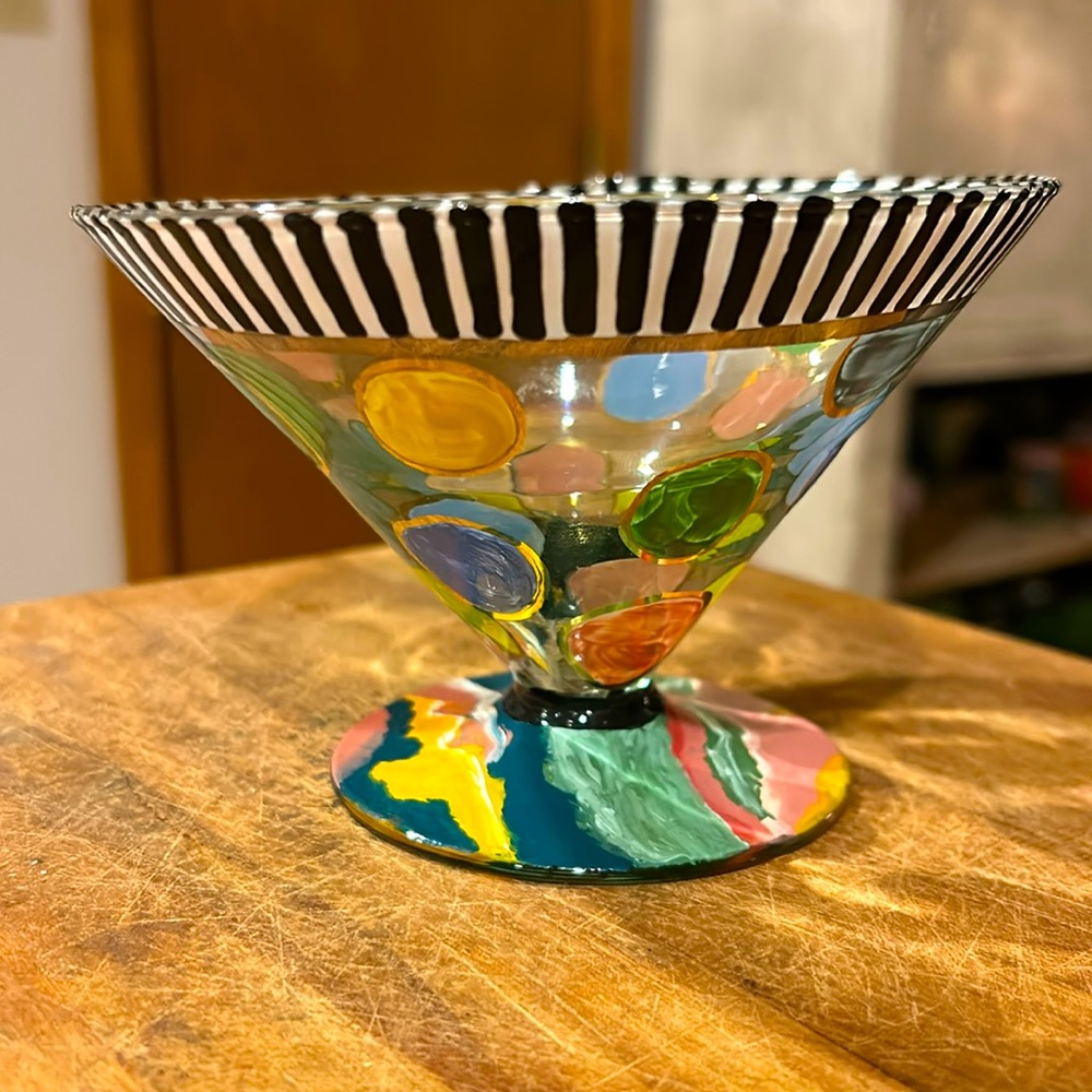 🌷Mackenzie-Childs Candy Dish Hand Painted